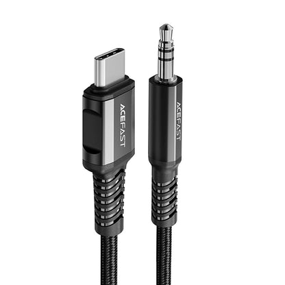 Audio kabel USB-C - 3.5mm Acefast C1-08, 1.2m, Sort