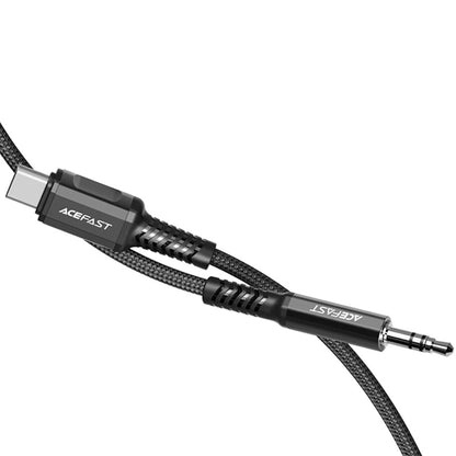 Audio kabel USB-C - 3.5mm Acefast C1-08, 1.2m, Sort