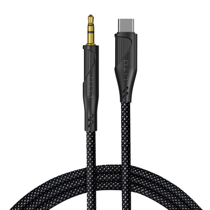 Audio Kabel USB-C - 3.5mm Lito LA02, 1m, Sort