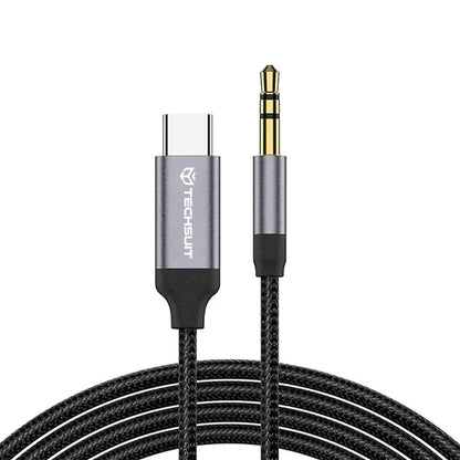 Audio kabel USB-C - 3.5mm Techsuit AC11 FuseXound, 0.5m, Grå
