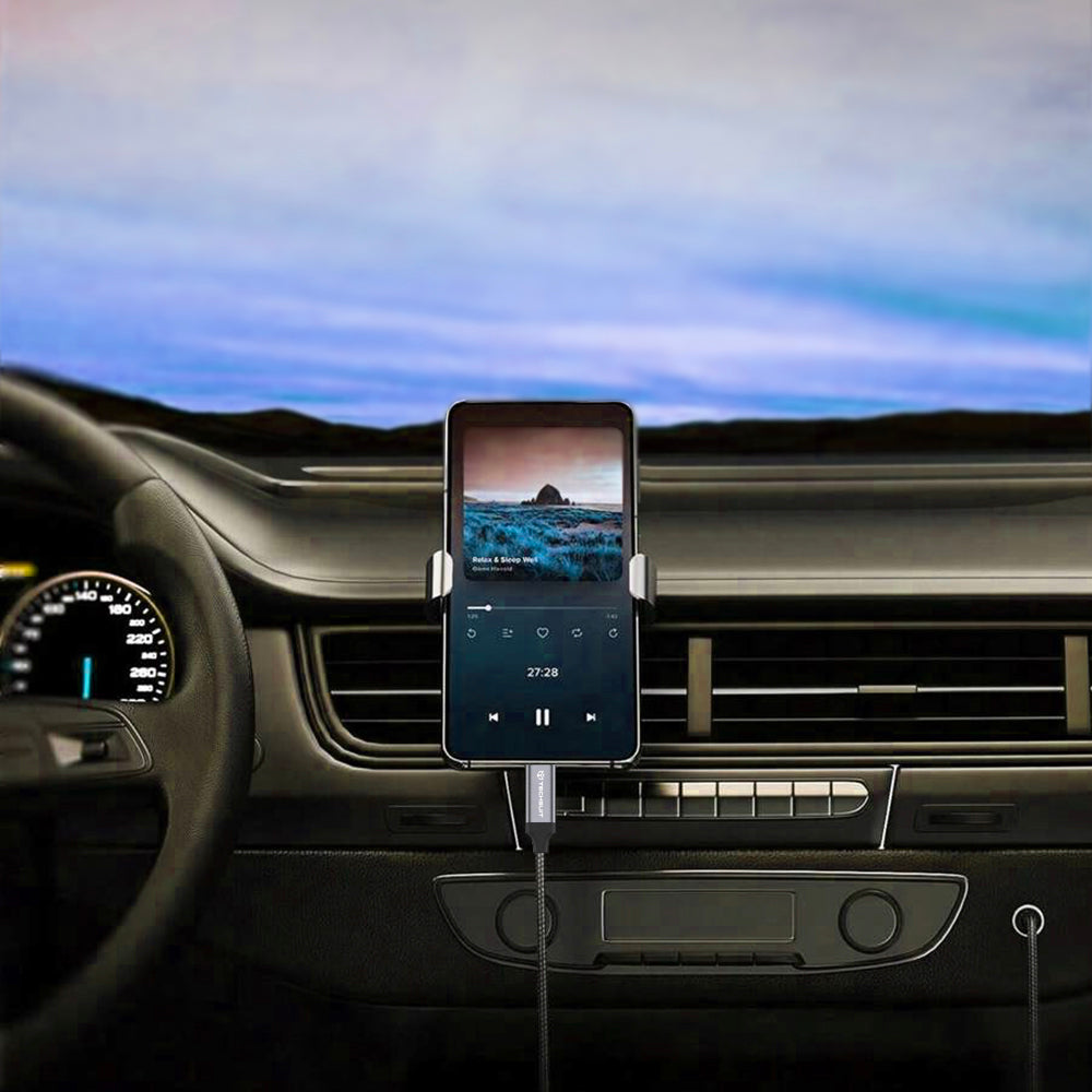 Audio kabel USB-C - 3.5mm Techsuit AC11 FuseXound, 0.5m, Grå