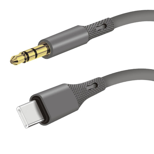 Audio Kabel USB-C - 3.5mm Techsuit AC4 SoundFlex, 1m, Grå