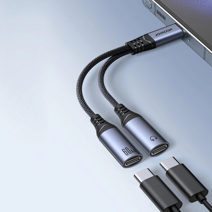 USB-C lydkabel - 2 x USB-C Joyroom SY-C03, 0,14 m, Sort