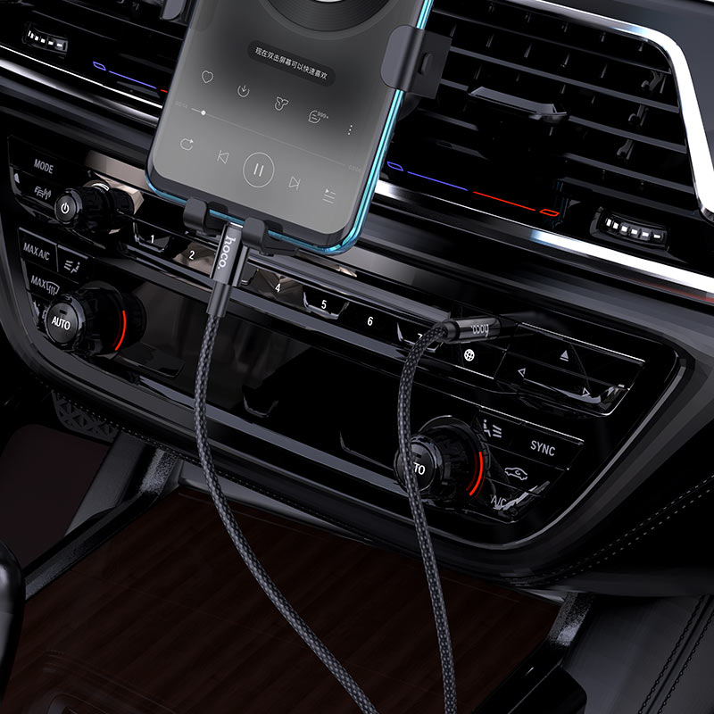 Audio Kabel USB-C - 3.5mm HOCO UPA19, 1m, Sort