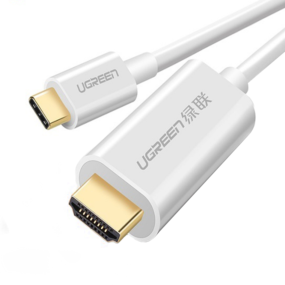 Audio- og videokabel USB-C - HDMI UGREEN MM121, 1,5 m, Hvid