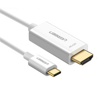 Audio- og videokabel USB-C - HDMI UGREEN MM121, 1,5 m, Hvid
