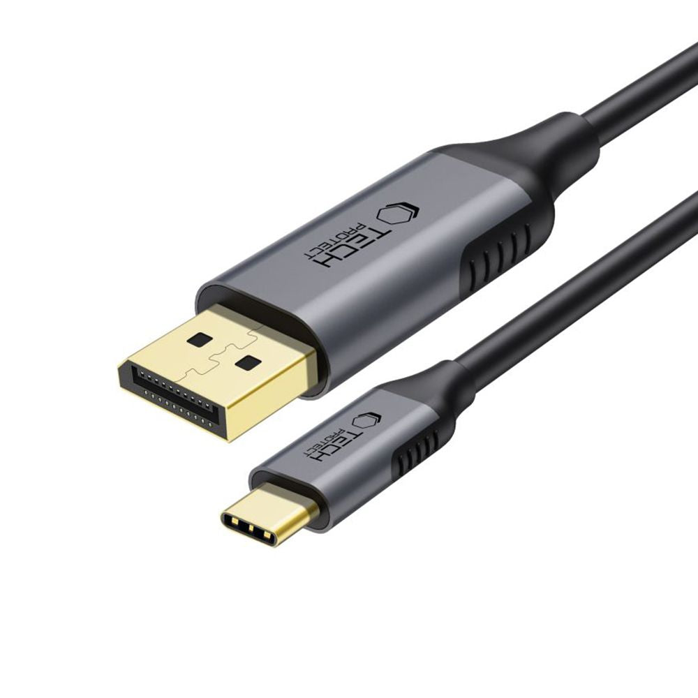 Audio- og videokabel USB-C - DisplayPort Tech-Protect Ultraboost, 1,8 m, Sort