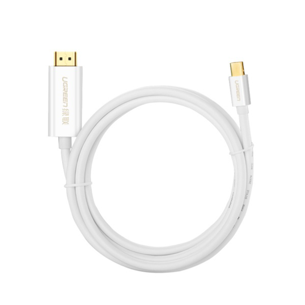 Audio- og videokabel USB-C - HDMI UGREEN MM121, 1,5 m, Hvid