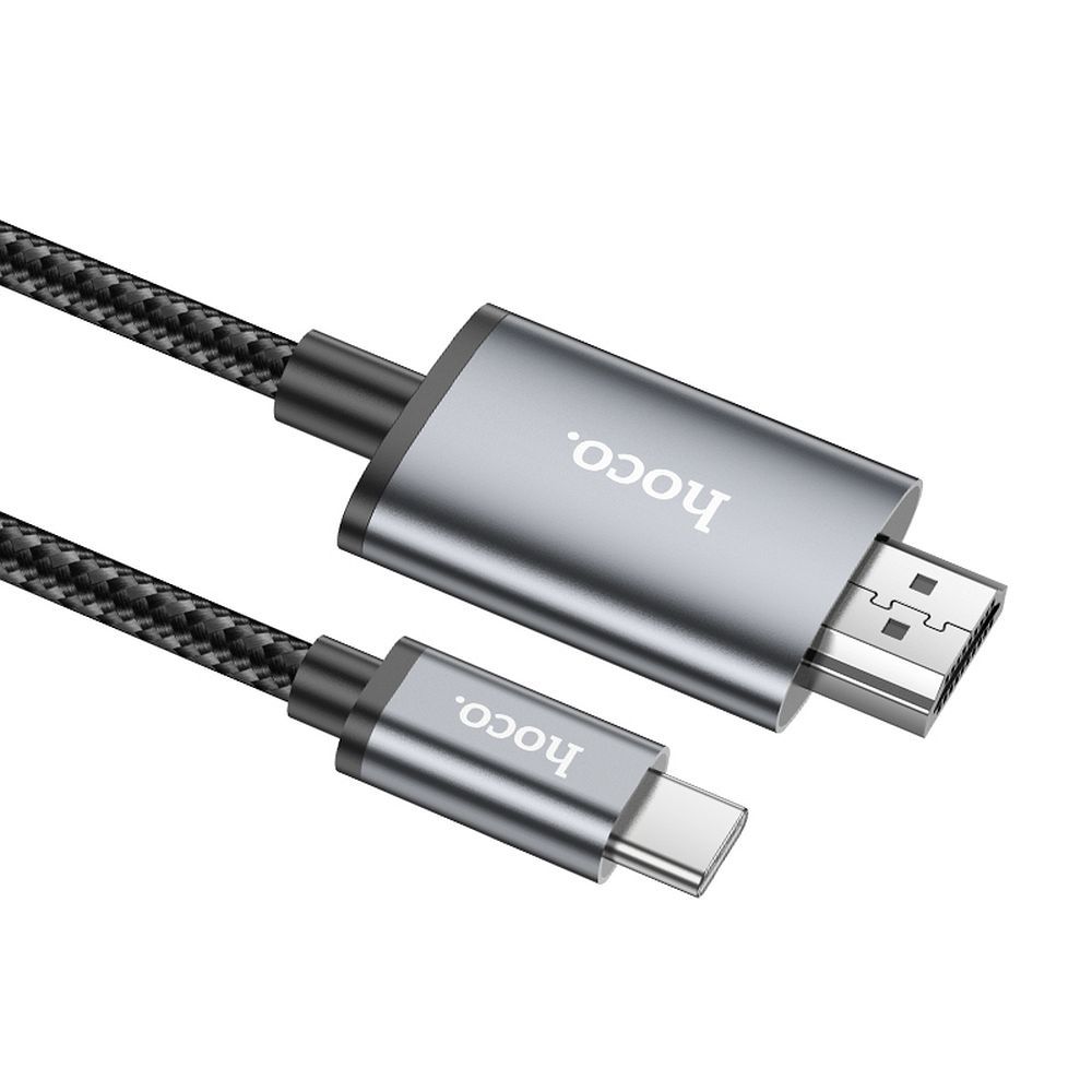 Audio- og videokabel USB-C - HDMI HOCO UA27, 2m, Grå