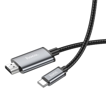 Audio- og videokabel USB-C - HDMI HOCO UA27, 2m, Grå