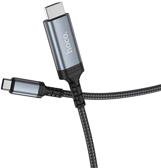 Audio- og videokabel USB-C - HDMI HOCO UA43, 1,8 m, Grå