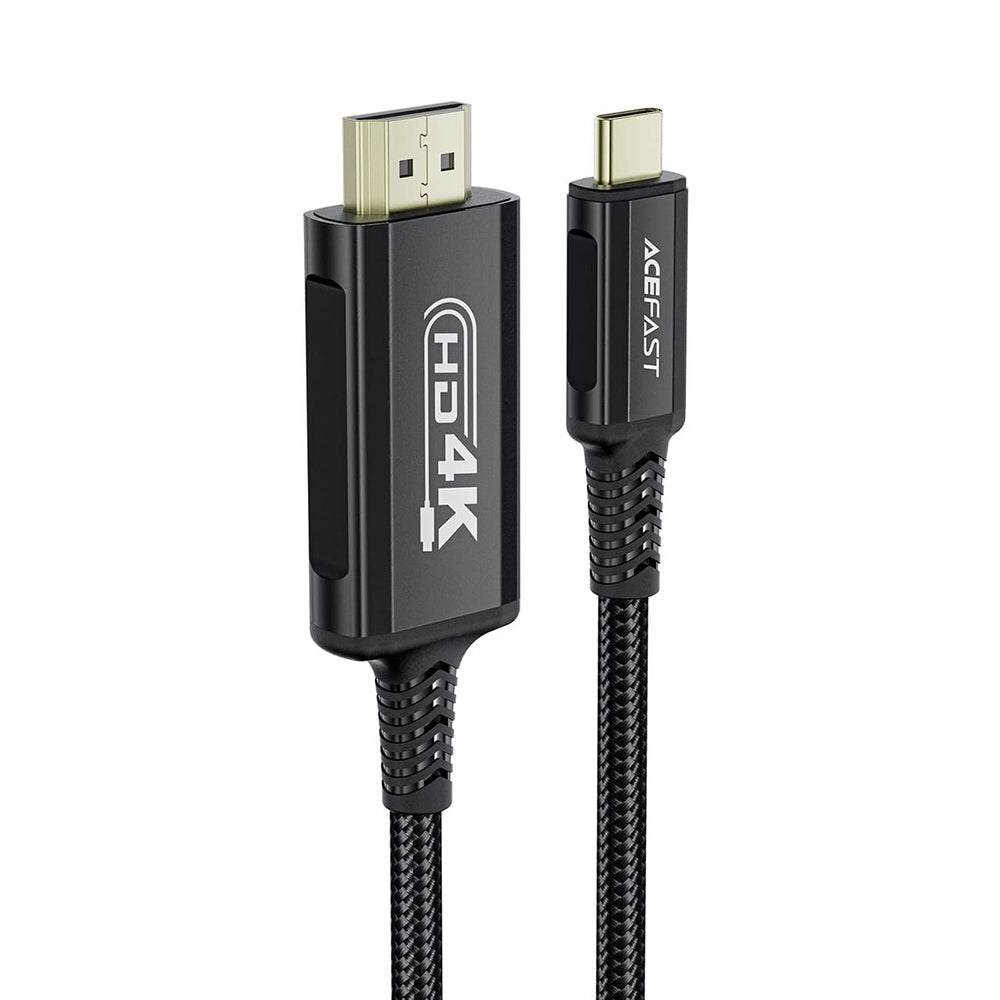 Audio- og videokabel USB-C - HDMI Acefast C1-10, 1,8 m, Sort