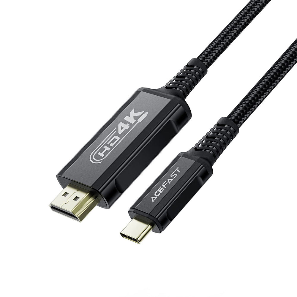 Audio- og videokabel USB-C - HDMI Acefast C1-10, 1,8 m, Sort