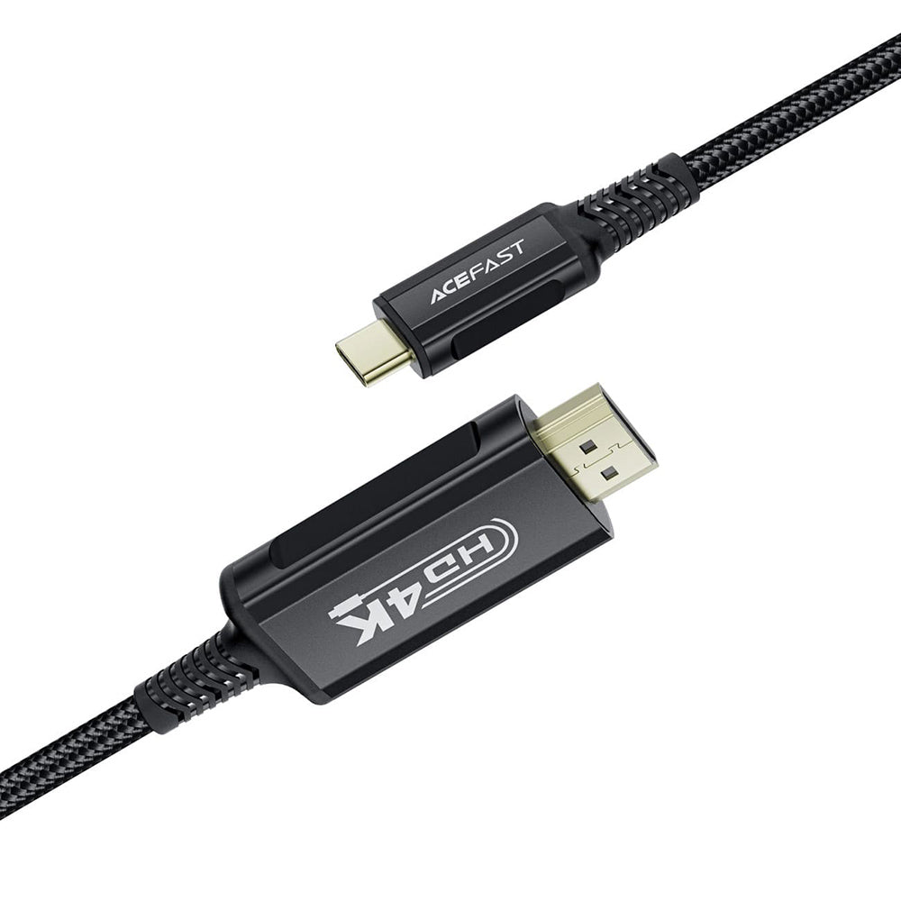 Audio- og videokabel USB-C - HDMI Acefast C1-10, 1,8 m, Sort