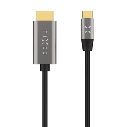 Audio- og videokabel USB-C - HDMI Fixed, 2m, Grå