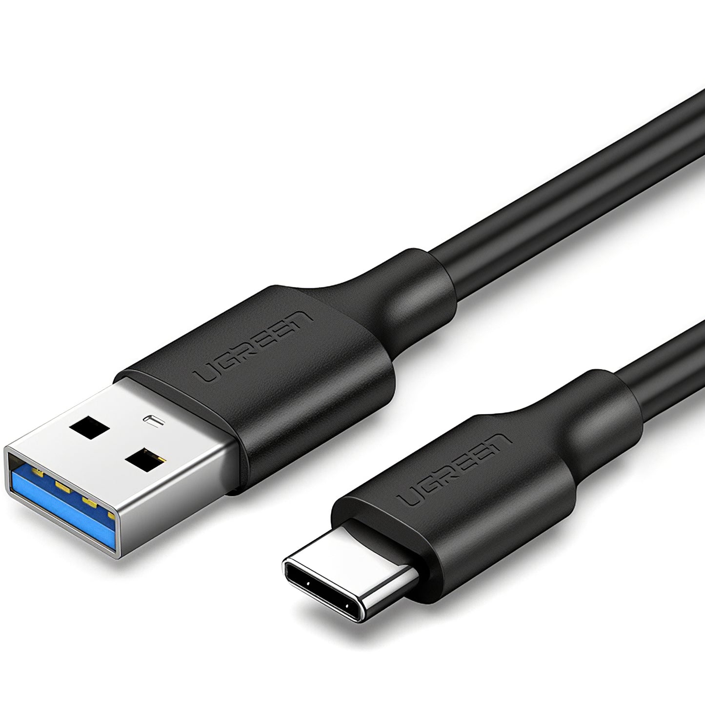 USB-A - USB-C UGREEN US184 data- og opladningskabel, 60W, 2m, Sort