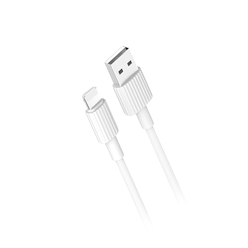 Data- og opladningskabel USB-A - Lightning XO Design NB156, 18W, 1m, Hvid