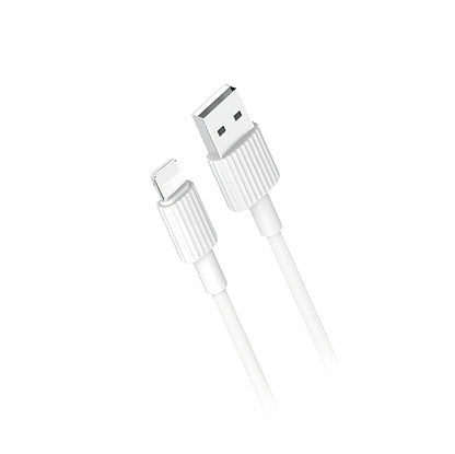 Data- og opladningskabel USB-A - Lightning XO Design NB156, 18W, 1m, Hvid