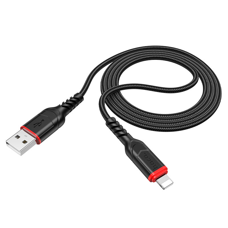 Data- og opladningskabel USB-A - Lightning HOCO X59 Victory, 18W, 1m, Sort