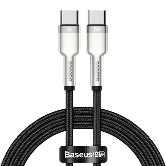 Data- og opladningskabel USB-C - USB-C Baseus Cafule, 100W, 2m, Sort CATJK-D01