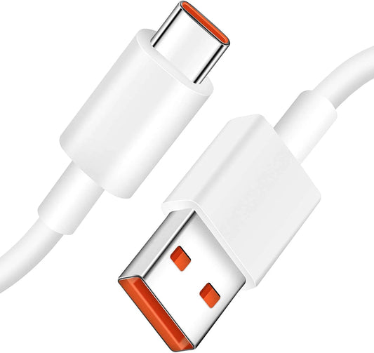 Data- og opladningskabel USB-A - USB-C Xiaomi, 120W, 1m, Hvid BHR6032GL