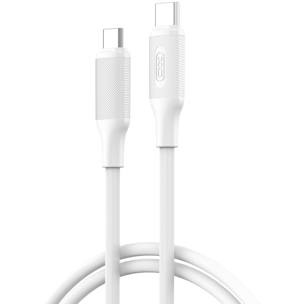 Data- og opladningskabel USB-C - USB-C XO Design NB-Q265B, 60W, 1m, Hvid