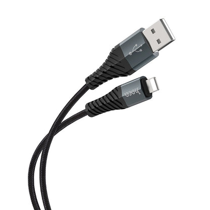 Data- og opladningskabel USB-A - Lightning HOCO X38 Cool, 18W, 1m, sort 