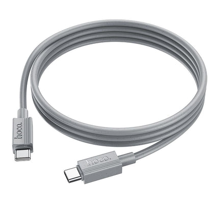 Data- og opladningskabel USB-C - USB-C HOCO X107, 60W, 1m, Grå