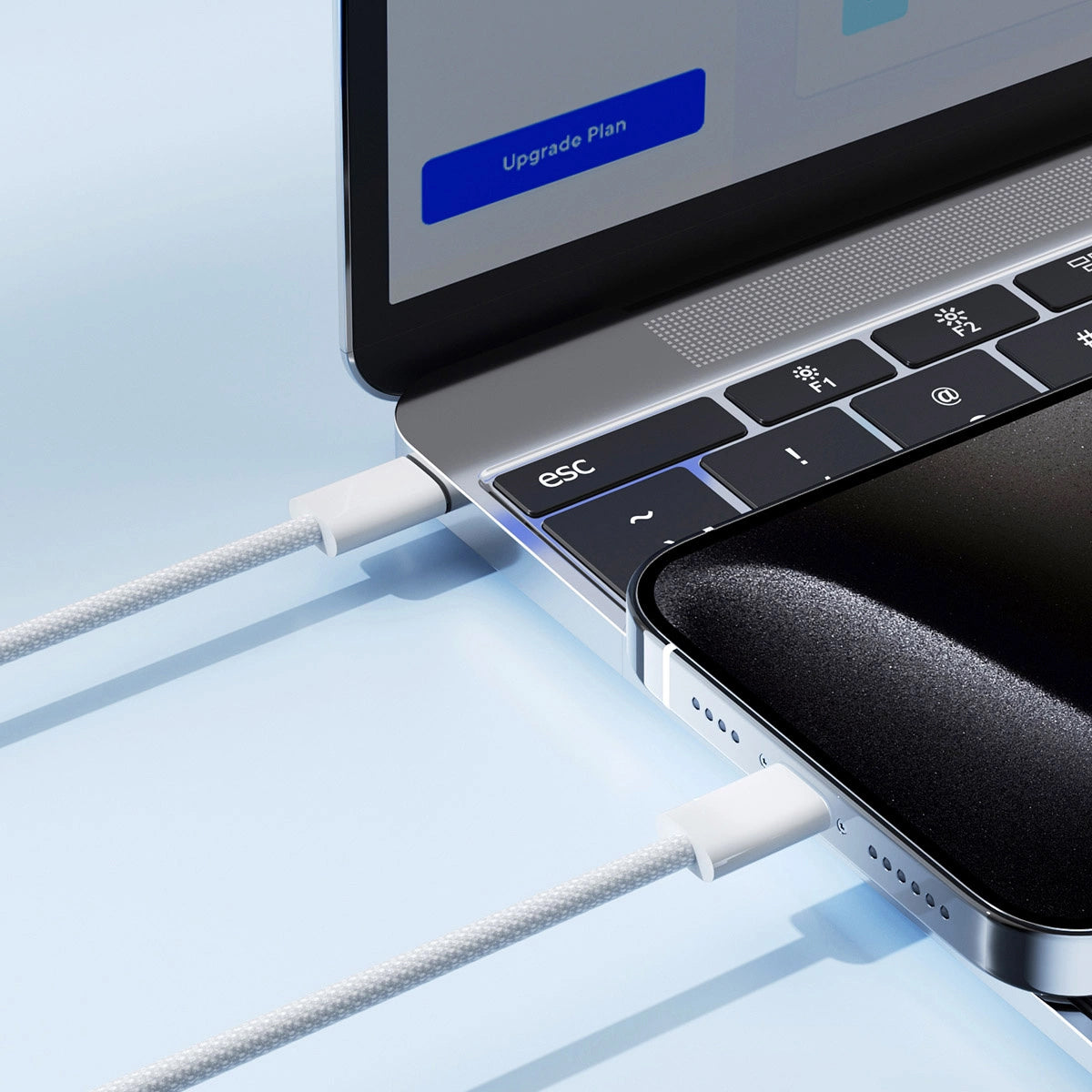 USB-C data- og opladningskabel - USB-C Joyroom S-A45, 60W, 1m, hvid 