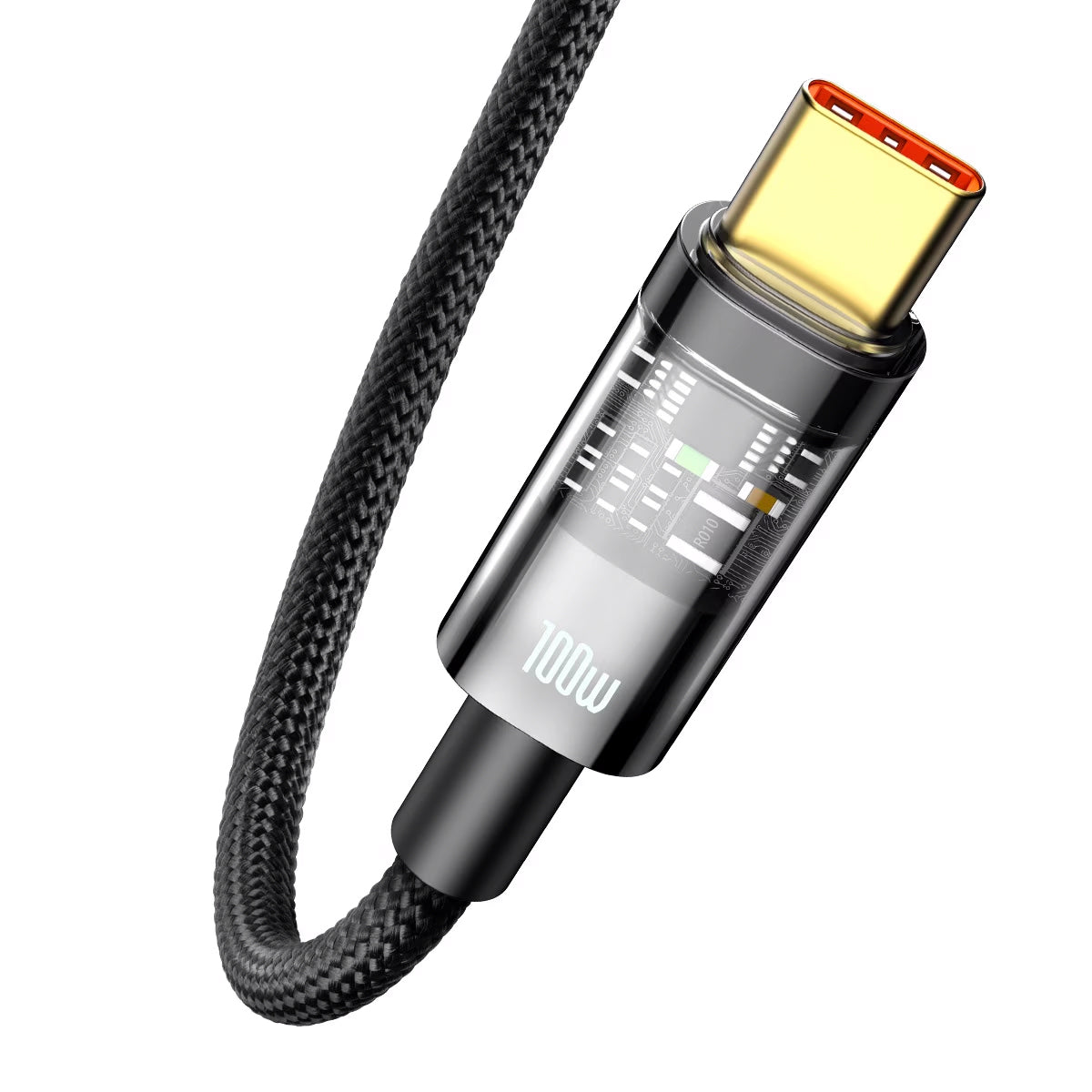 Data- og opladningskabel USB-A - USB-C Baseus Explorer, 100W, 2m, Sort CATS000301