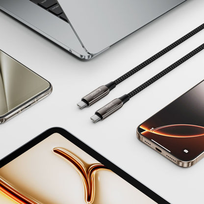 Data- og opladningskabel USB-C - USB-C Tech-Protect UB10T Ultraboost, 240W, 1m, Sort