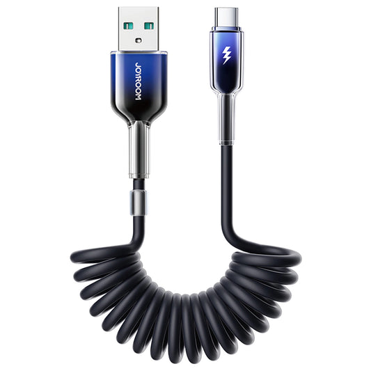 Data- og opladningskabel USB-A - USB-C Joyroom S-A43 Crystal, 60W, 1,5m, Sort