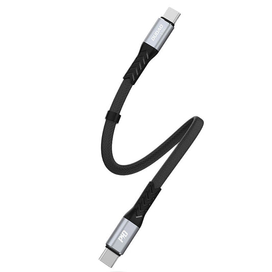 Data- og opladningskabel USB-C - USB-C Dudao L10C, 100W, 0.23m, Sort