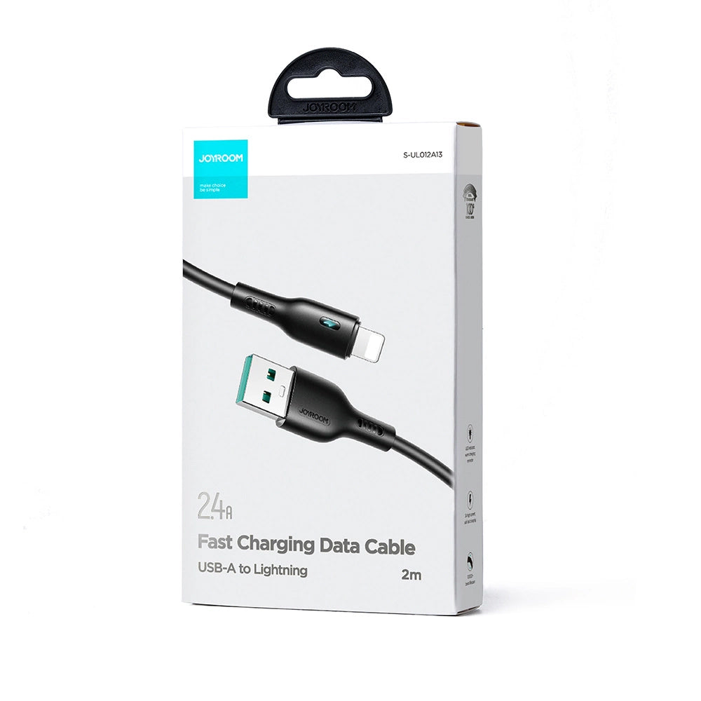 USB-A - Lightning Joyroom A13 data- og opladningskabel, 18W, 2m, Sort
