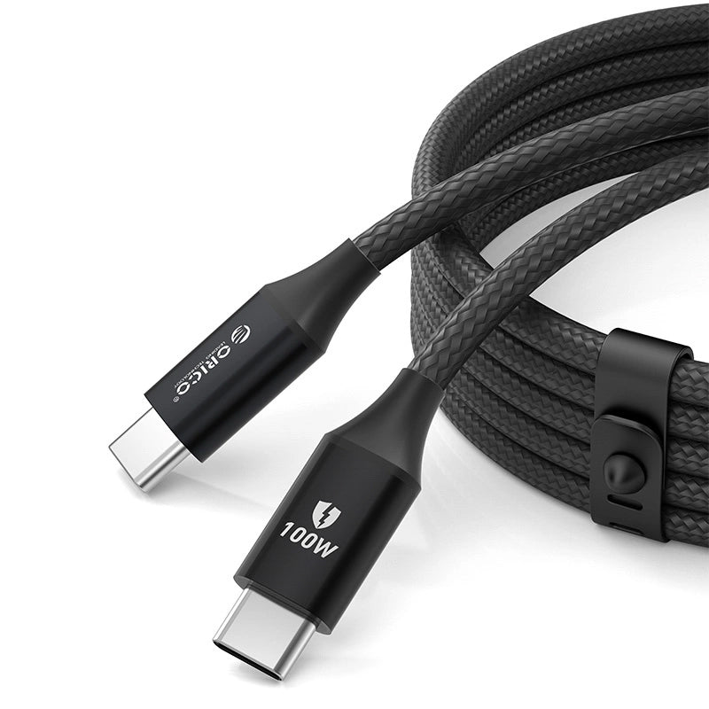 USB-C Data- og Opladningskabel - USB-C Orico CDX, 100W, 1m, Sort