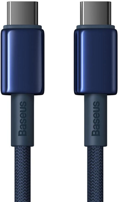 Data- og opladningskabel USB-C - USB-C Baseus Tungsten Gold, 100W, 2m, Marineblå P10319800321-04