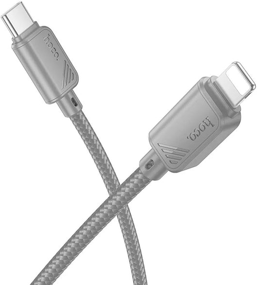 Data- og opladningskabel USB-C - Lightning HOCO X113, 27W, 1m, Grå