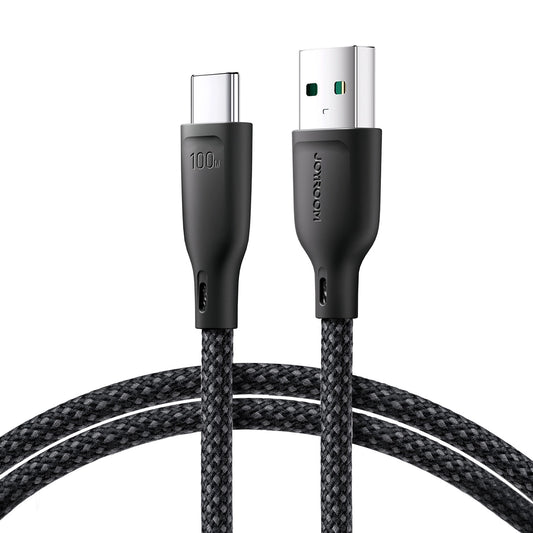 Data- og opladningskabel USB-A - USB-C Joyroom Multi-Color S-A34, 100W, 1m, Sort