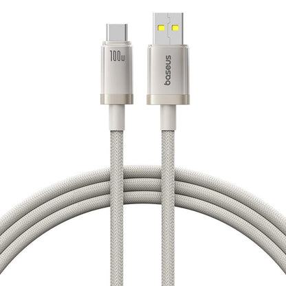 Data- og opladningskabel USB-A - USB-C Baseus Titanium, 100W, 1m, Sølv P10378102G21-00
