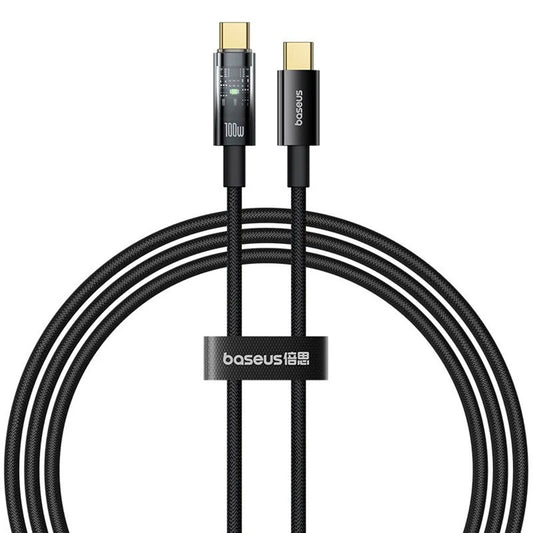 USB-C Data og Opladningskabel - USB-C Baseus Explorer, 100W, 2m, Sort P10319704111-00