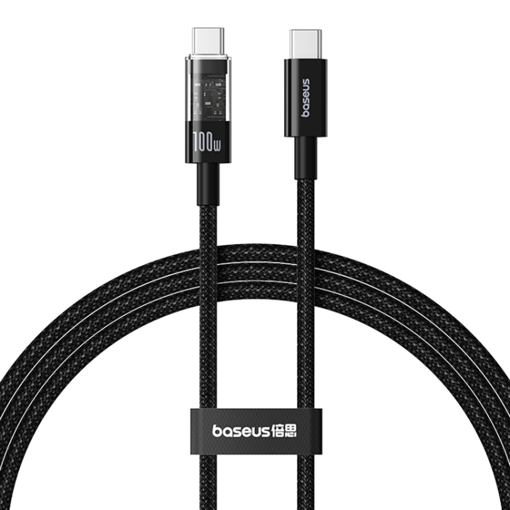 USB-C - USB-C Baseus Gem data- og opladningskabel, 100W, 1m, Sort P10373000111-00