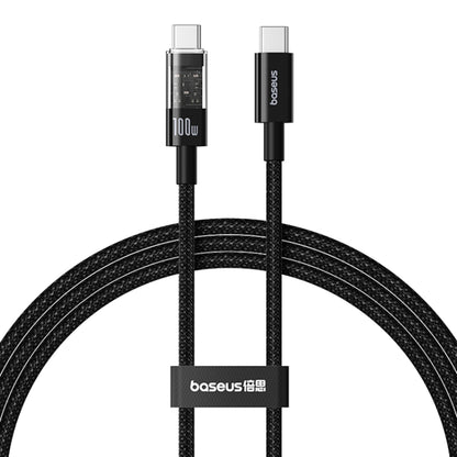 USB-C - USB-C Baseus Gem data- og opladningskabel, 100W, 1m, Sort P10373000111-00