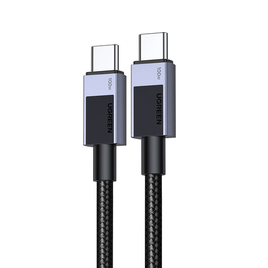 Data- og opladningskabel USB-C - USB-C UGREEN L512, 100W, 0,5m, Grå