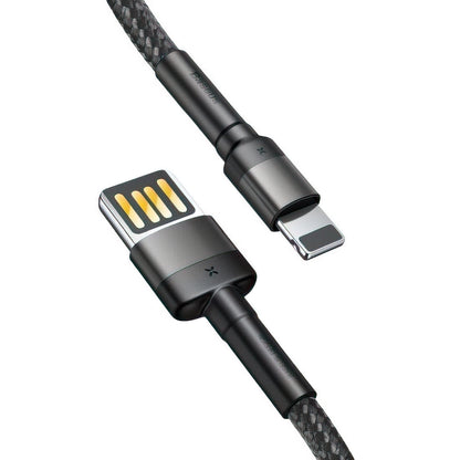 Data- og opladningskabel USB-A - Lightning Baseus Cafule Special Edition, 18W, 1m, Grå CALKLF-GG1