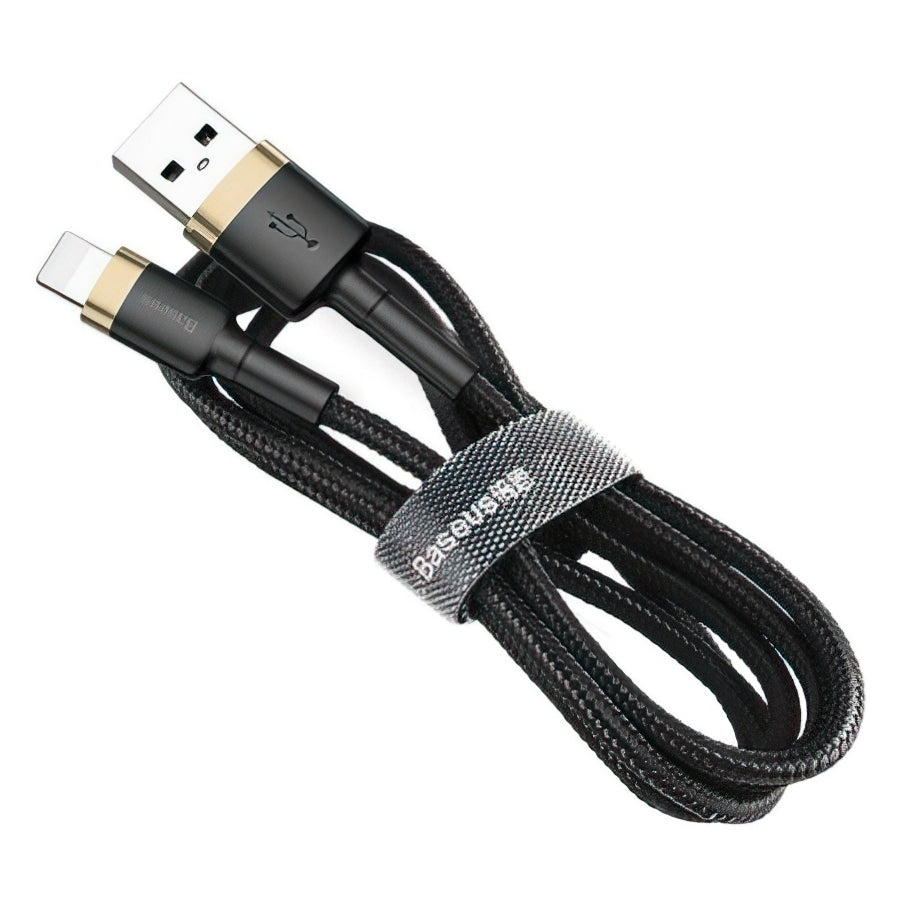 Data- og opladningskabel USB-A - Lightning Baseus Cafule, 18W, 3m, Guld CALKLF-RV1