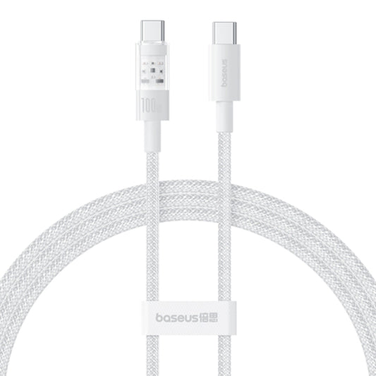 Data- og opladningskabel USB-C - USB-C Baseus Gem, 100W, 2m, Hvid P10373000211-01