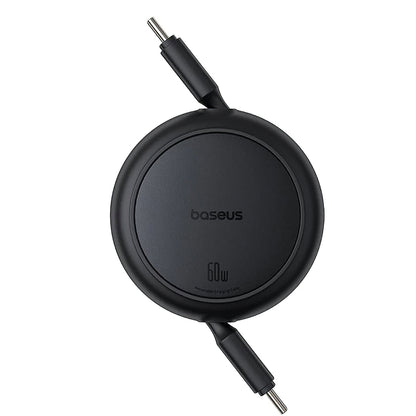 Data- og opladningskabel USB-C - USB-C Baseus Free2Pull Mini Retractable, 60W, 1m, Sort P10364500111-01