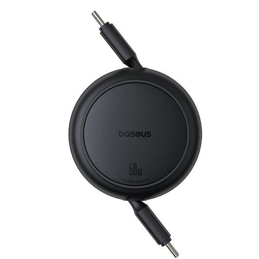 Data- og opladningskabel USB-C - USB-C Baseus Free2Pull Mini Retractable, 60W, 1m, Sort P10364500111-01
