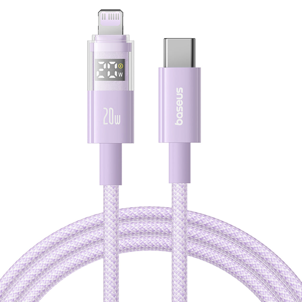 USB-C - USB-C Baseus Display 2 data- og opladningskabel, 100W, 1m, Lilla P10382702511-00