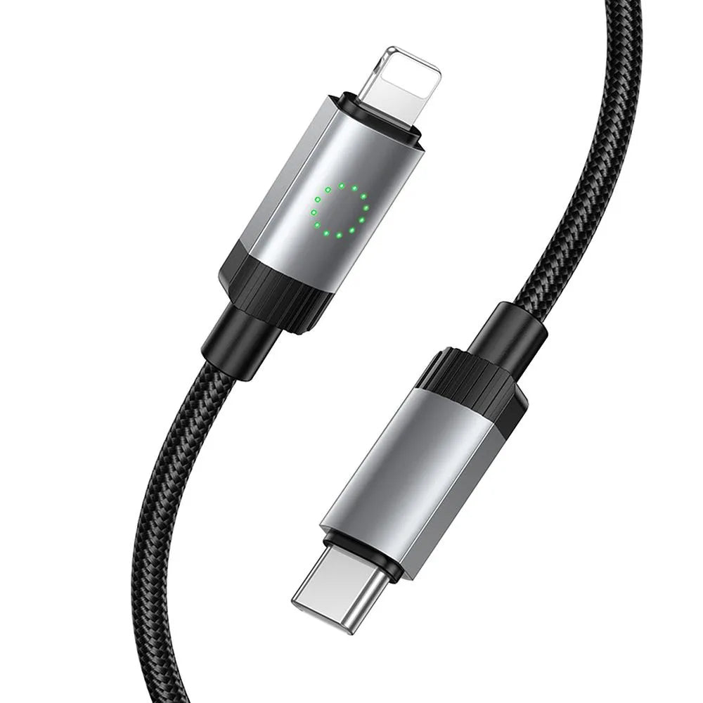 USB-C til Lightning data- og opladningskabel HOCO X117, 27W, 1m, sort